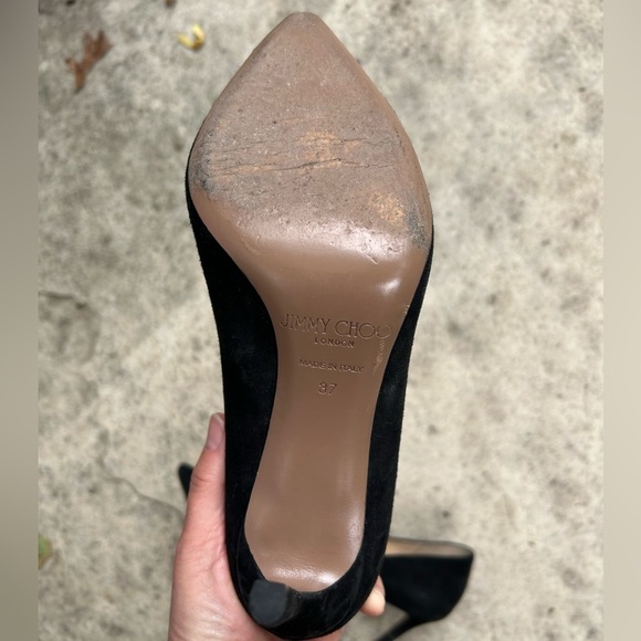 Jimmy Choo Jasmine Black Suede pump with crystals, size 37 - Picture 7 of 12